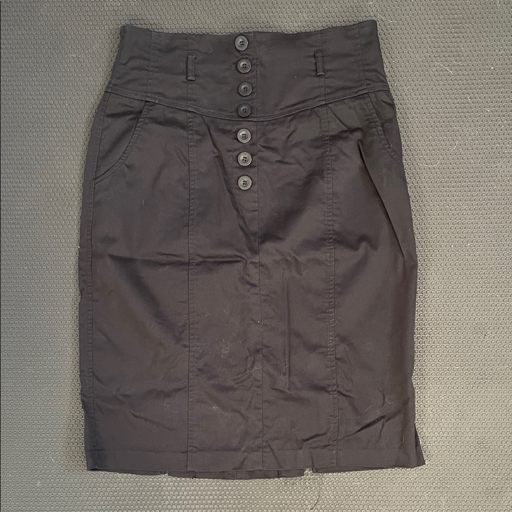Ricki's Classic High Waisted Black Pencil Skirt Sz 8